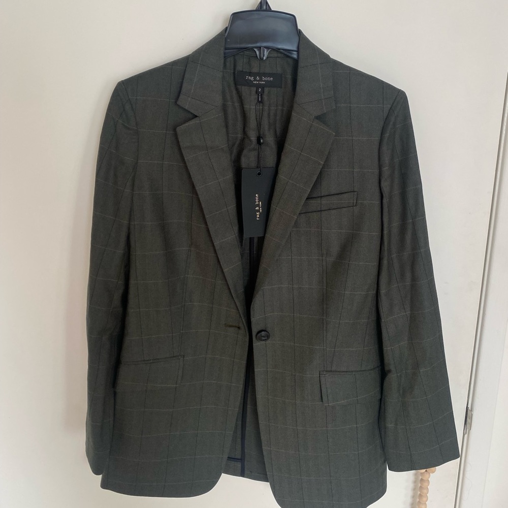 BRAND NEW: Rag & Bone Ames deconstructed check blazer - Picture 9 of 15